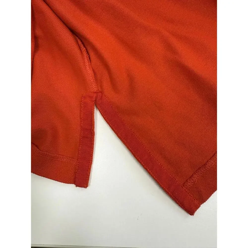 Polo Ralph Lauren Polo Shirt Mens Large Orange Pique Short‎ Sleeve Pony Logo
